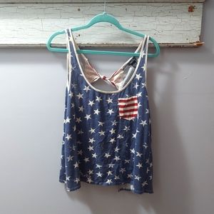 American Flag Crop Top